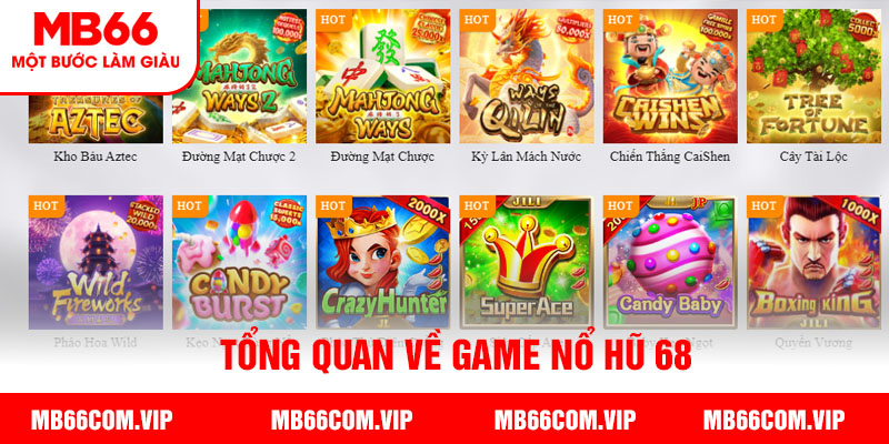 Tỏng quan về sảnh game nổ hũ 68